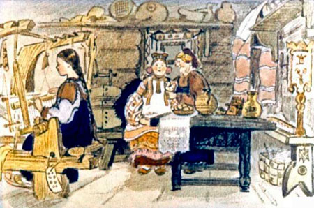 Русская народная сказка. Морозко. На старикову дочку всю работу валила