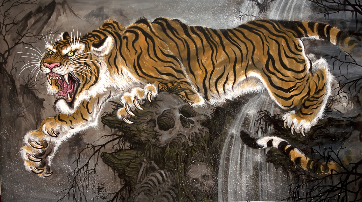 Слушать сказку для малышей «Bat and Tiger»